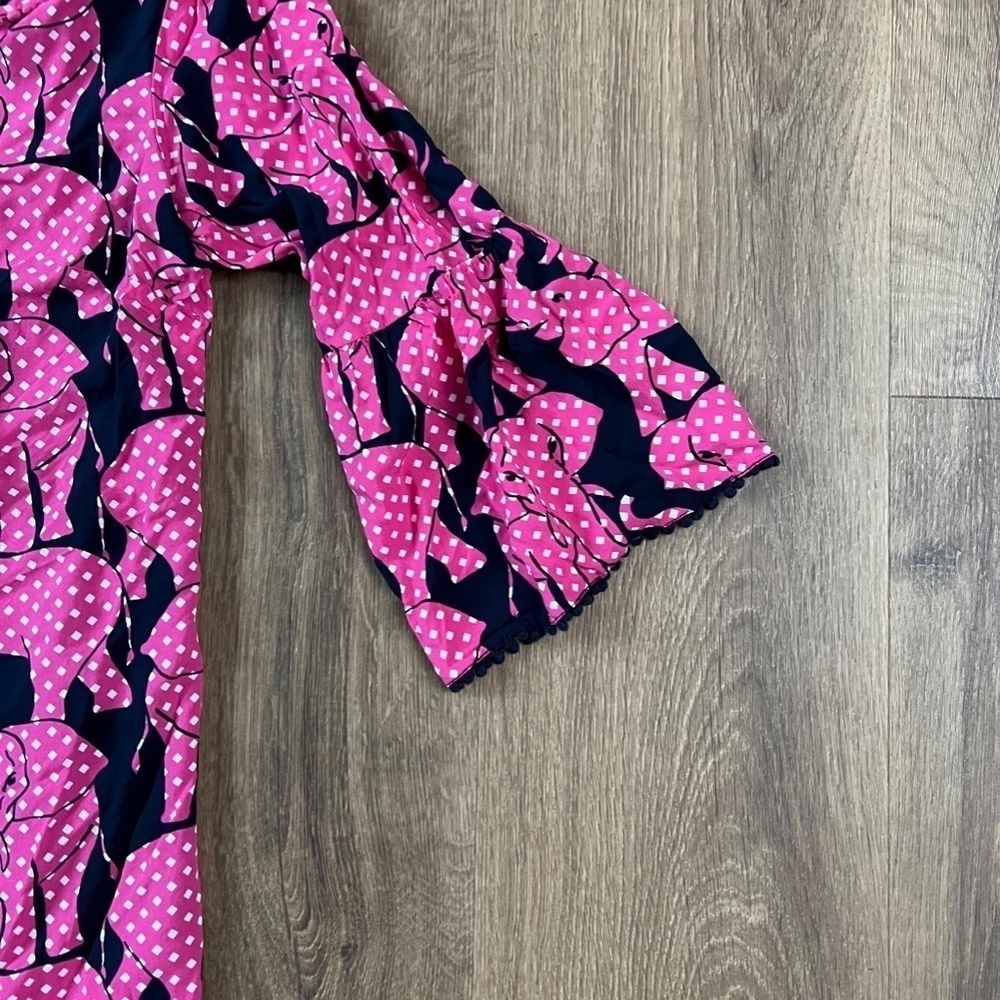 Crown & Ivy Pink Elephant Dress/Cover up Sz 2 - Picture 7 of 13